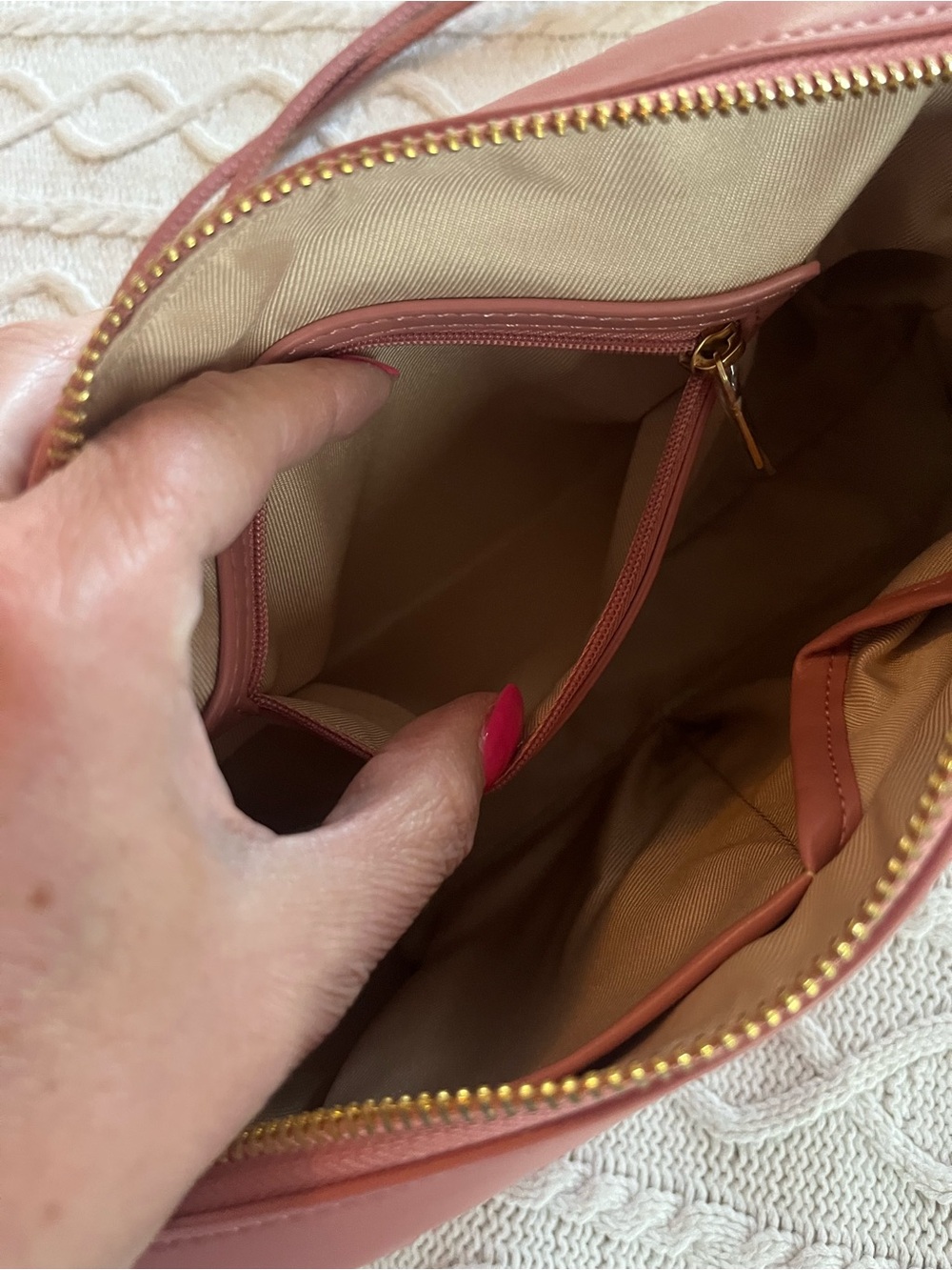 New! Sam Edelman Woven Soft Pink “Margo” Leather Crossbody Bag - Picture 16 of 16